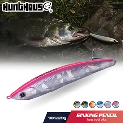 Hunthouse balıkçılık kalem sert pislik batan tuzlu su 100mm 33g Trolling Smith sir Super sörfçü deniz alabalığı Isca Artificia Isca articia