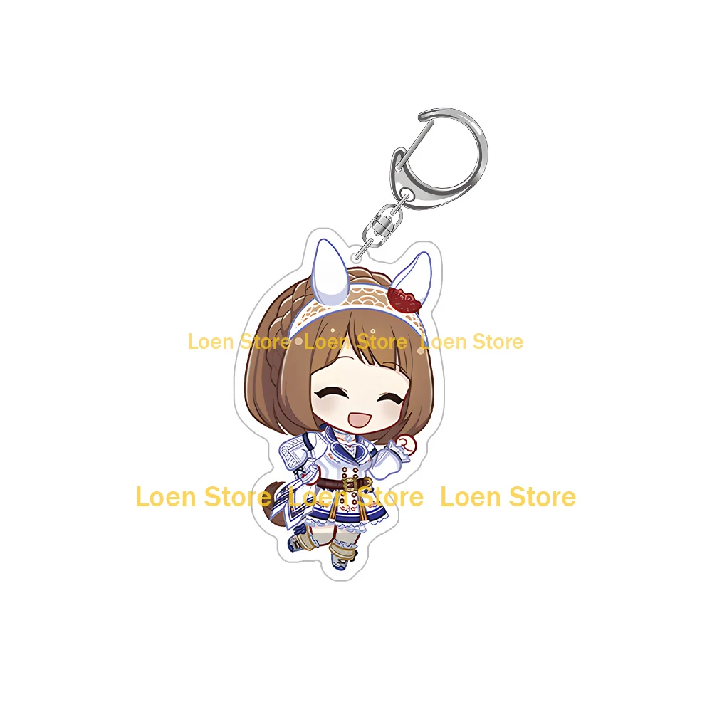 Uma Musume Pretty Derby Tokai Teio Silence Suzuka Gold Ship Mejiro McQueen Vodka Daiwa Scarlet Chibi  Acrylic keychain pendant