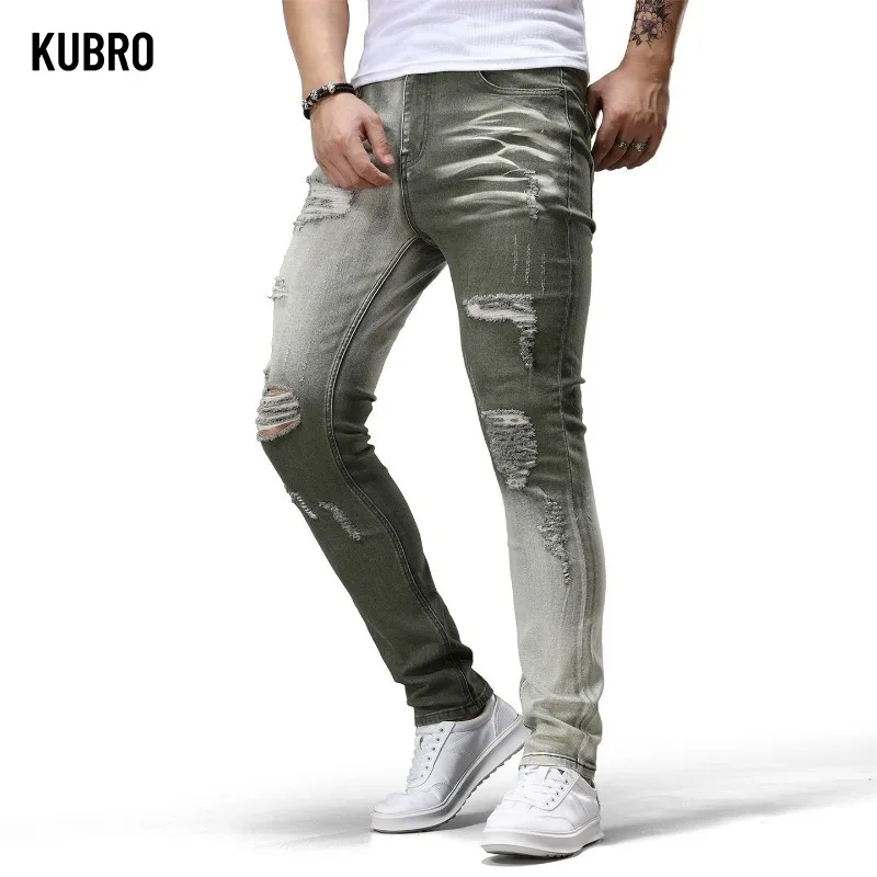 

Новые мужские осенние эластичные узкие джинсы, мужские классические эластичные рваные джинсы, мужские модные удобные однотонные тонкие прямые джинсовые брюки