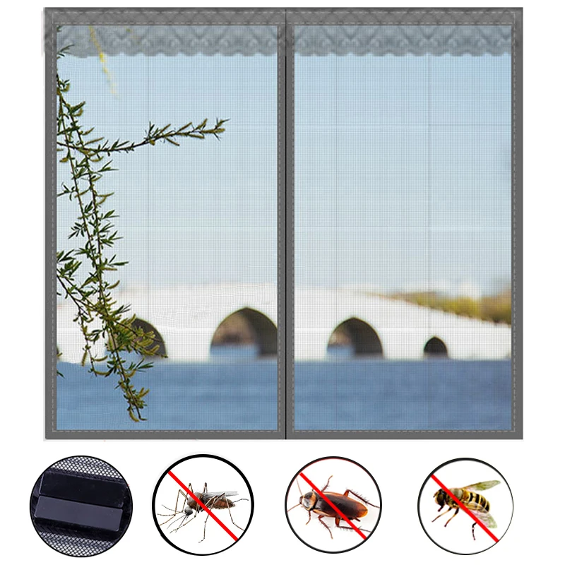 

Magnetic Anti Mosquito Nets for Window Self Adhesive Insect Screen Magnetic Window Curtains Mosquito Net Keep Bugs Out of Room