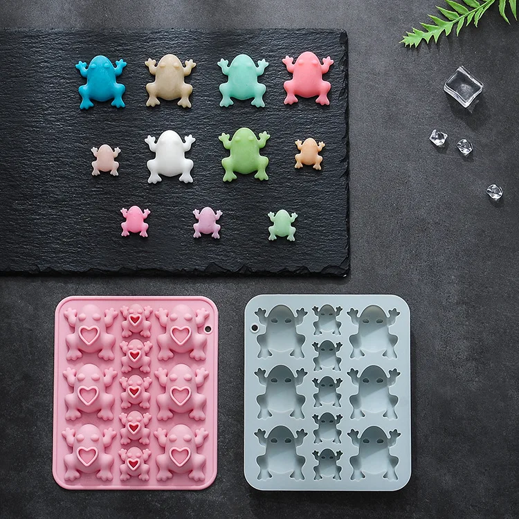 

11-hole 3d Frog Silicone Mold Different Sizes Passover Baking Cake Molds Epoxy Chocolate Silicone Molds Cake Decorating Tools