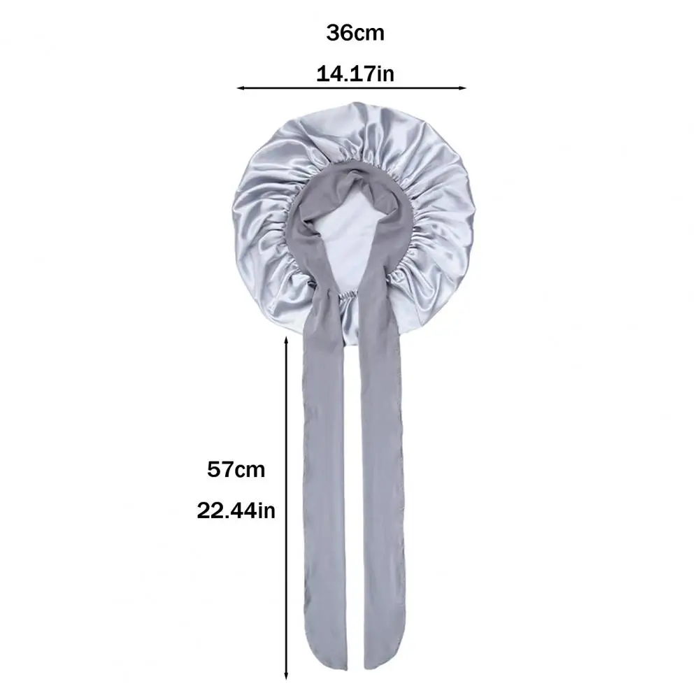 Women Sleeping Cap Hair Protection Hat Silk Satin Hair Bonnet for Women Adjustable Night Sleep Cap with Tie Band Wrap for Braids