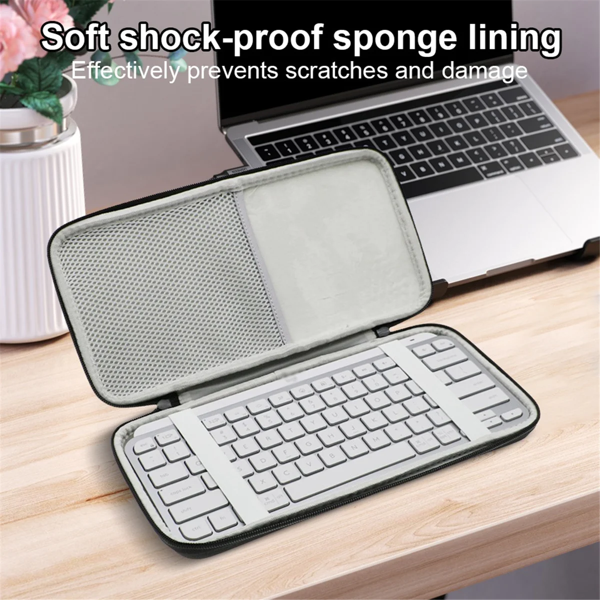 

【Срочная и оригинальная!】{жесткий чехол EVA с подсветкой для клавиатуры, дорожная сумка для хранения, чехол для мини-клавиатуры Logitech MX Keys