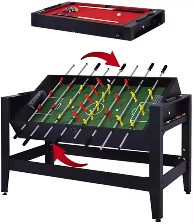 

2 In 1 Multi Game Rotating 5ft Foosball Table Pool And Football Table Combo Game Foosball Billiards
