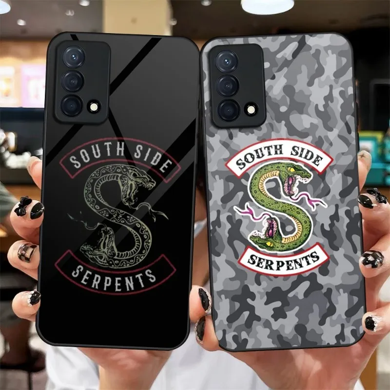 Riverdale Southside Serpent Phone Case Glass For OPPO X3Pro FindX3 X5Pro K7 K9 Reno 6 6Z 7SE 4 5F A54 A53 A92S A93S A95 Cover