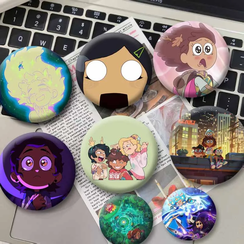 Anime A-Amphibias Coin Badges Plastic Cartoon Figure Soft Button Pins Anne Boonchuy Marcy Wu Brooch Hat Bag Jewelry Accessories