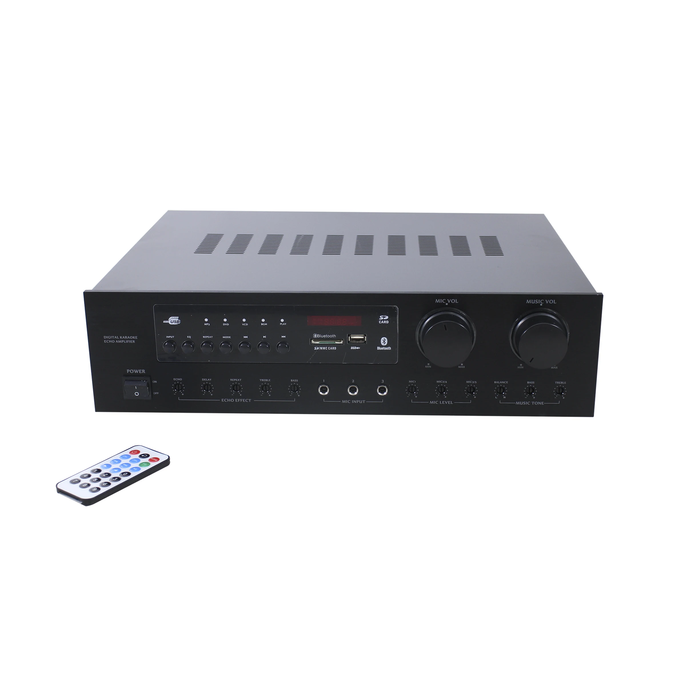 

2-Channel Hi-Fi Amplifier 2x100W with Built-in MP3 Supports Multiple Formats for Home Theater System, Home Audio System & BGM