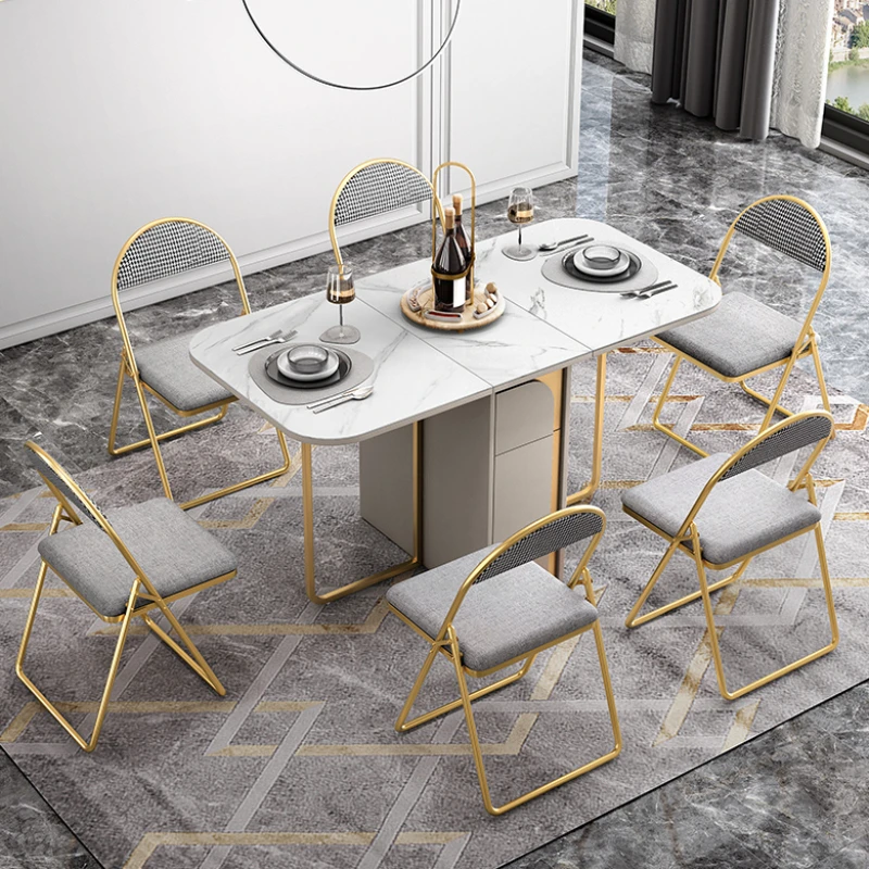 Lounge dobrável mesa de jantar moderna serviço dobrável bistrô pequenas mesas de jantar salão de beleza economia de espaço mesa móveis exclusivos