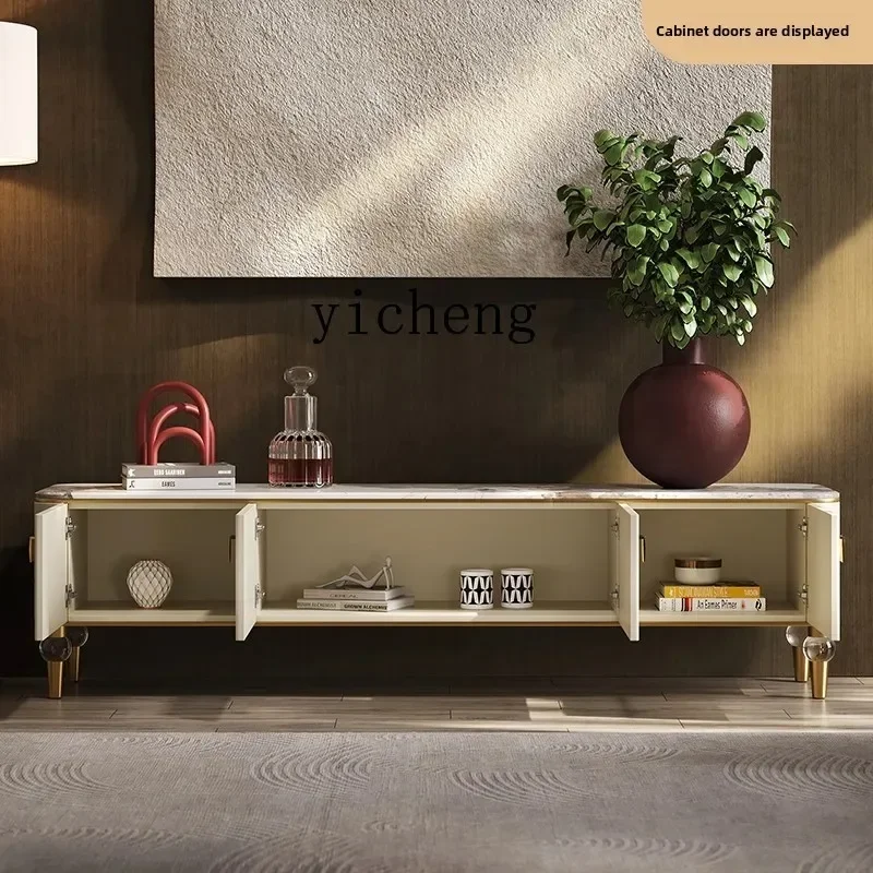 TV Cabinet Coffee Table Combination Living Room Marble Floor Cabinet Bedroom TVN20