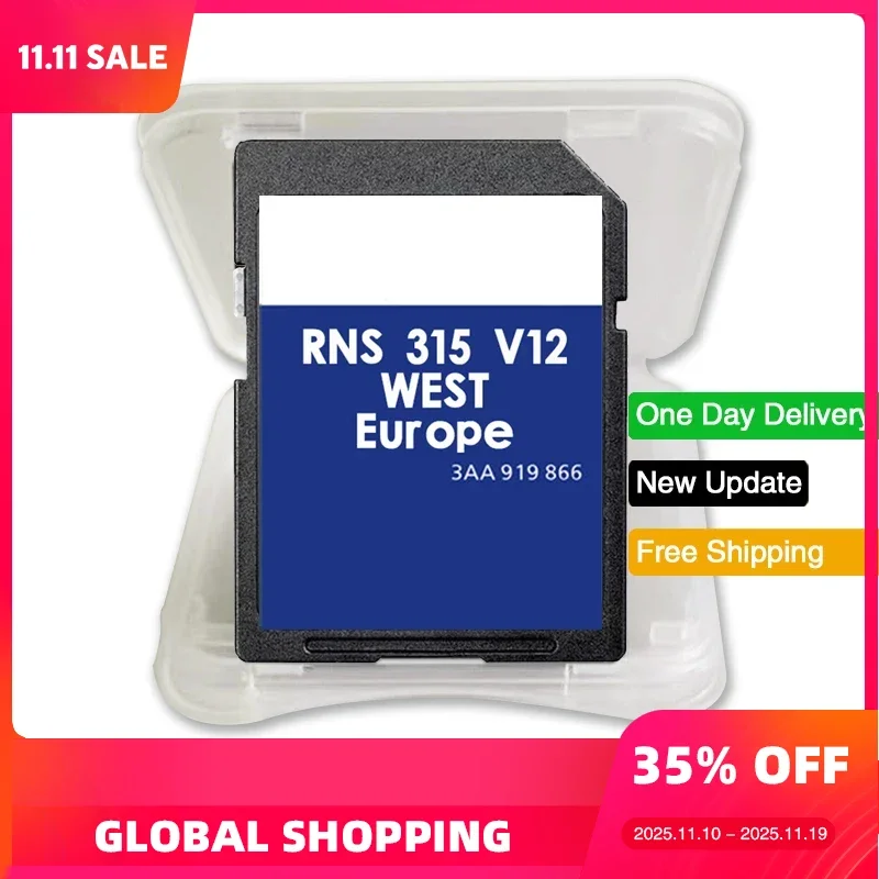 

RNS315 WEST Europe SAT NAV Navigation Map Version Western SD Card for Bosch with Free Anti Fog Flim