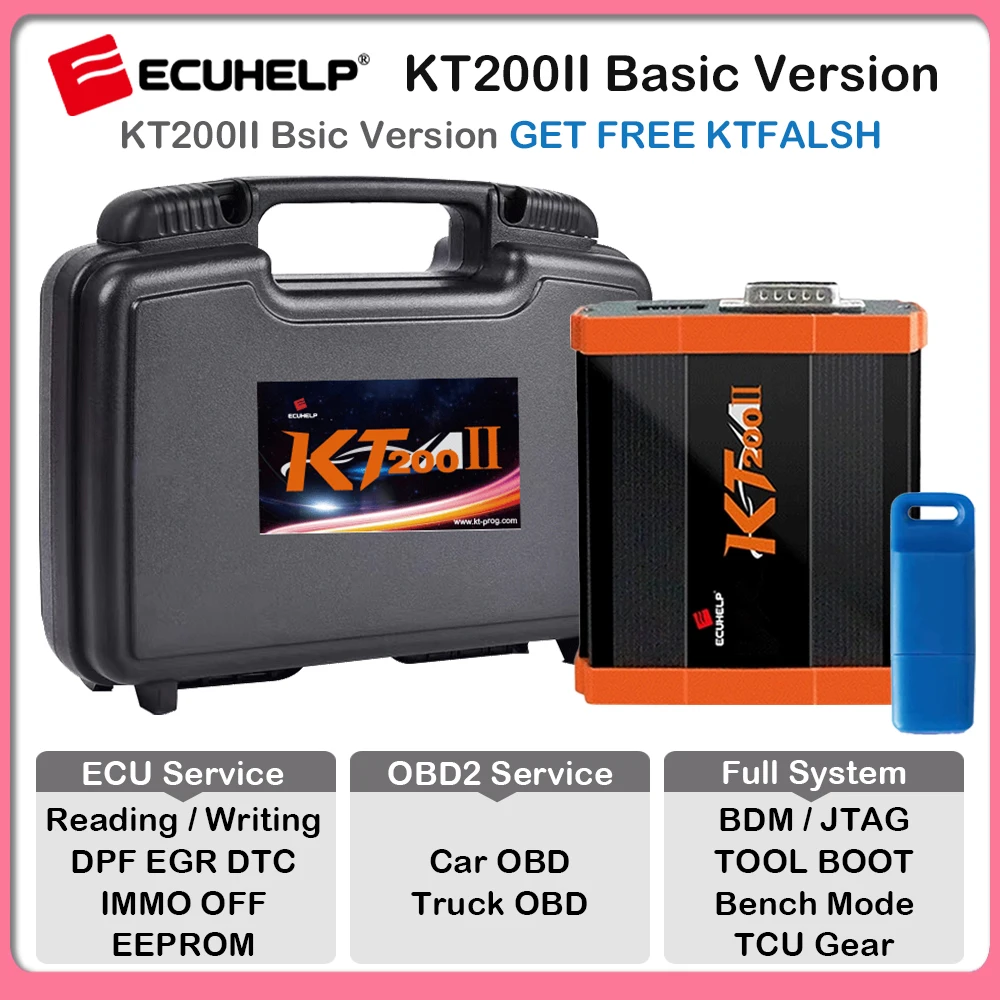 ECUHELP KT200 Gen2 KT200II Basic Version 2024 NEW ECU Programmer Support ECU Chip Tuning DTC OBD/BOOT/BDM/JTAG