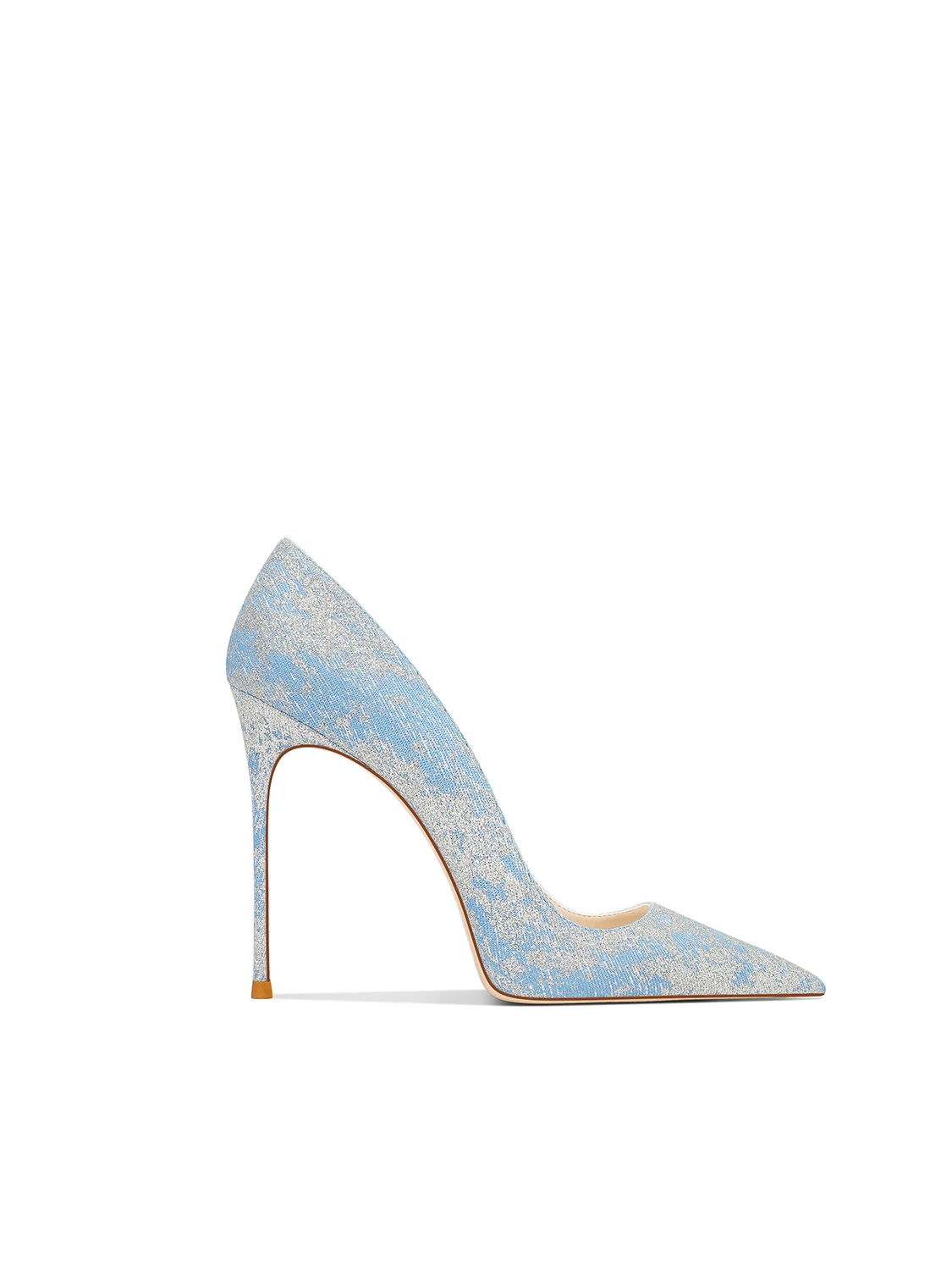 2025 Spring New Blue Extra-thin Heels Pointed Beautiful High Heels Women