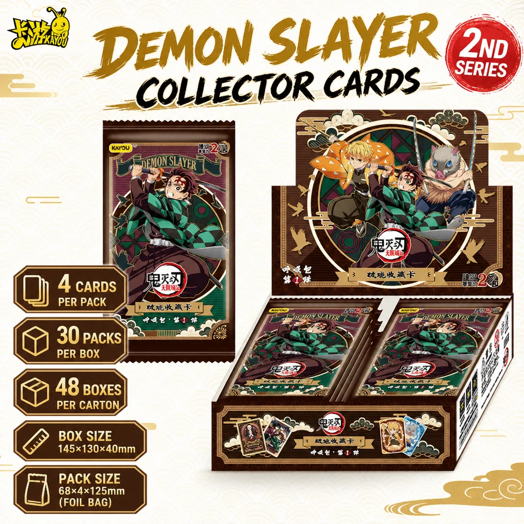 Official Genuine Kayou Anime Peripheral Demon Slayer Card Dawn Collection Card, Breathing Bag Festival Surprise Gift For Fans
