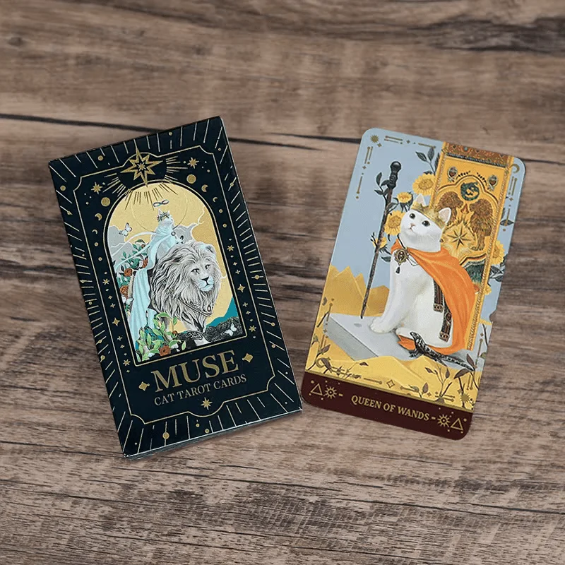

Muse Cat Cards, Enchanting 78-Card Deck for Finding Inspiration And Guidance