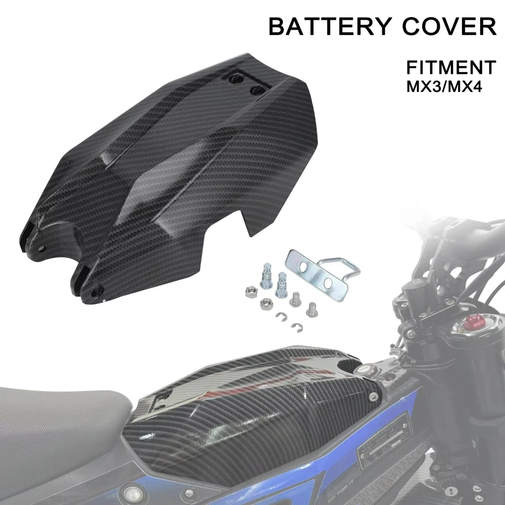 Battery Cover Fairing Carbon Fiber Durable Motorcycle Accessory For Talaria Sting MX3/MX4 Plastic Electric Vehicle Dirt Pit Bike