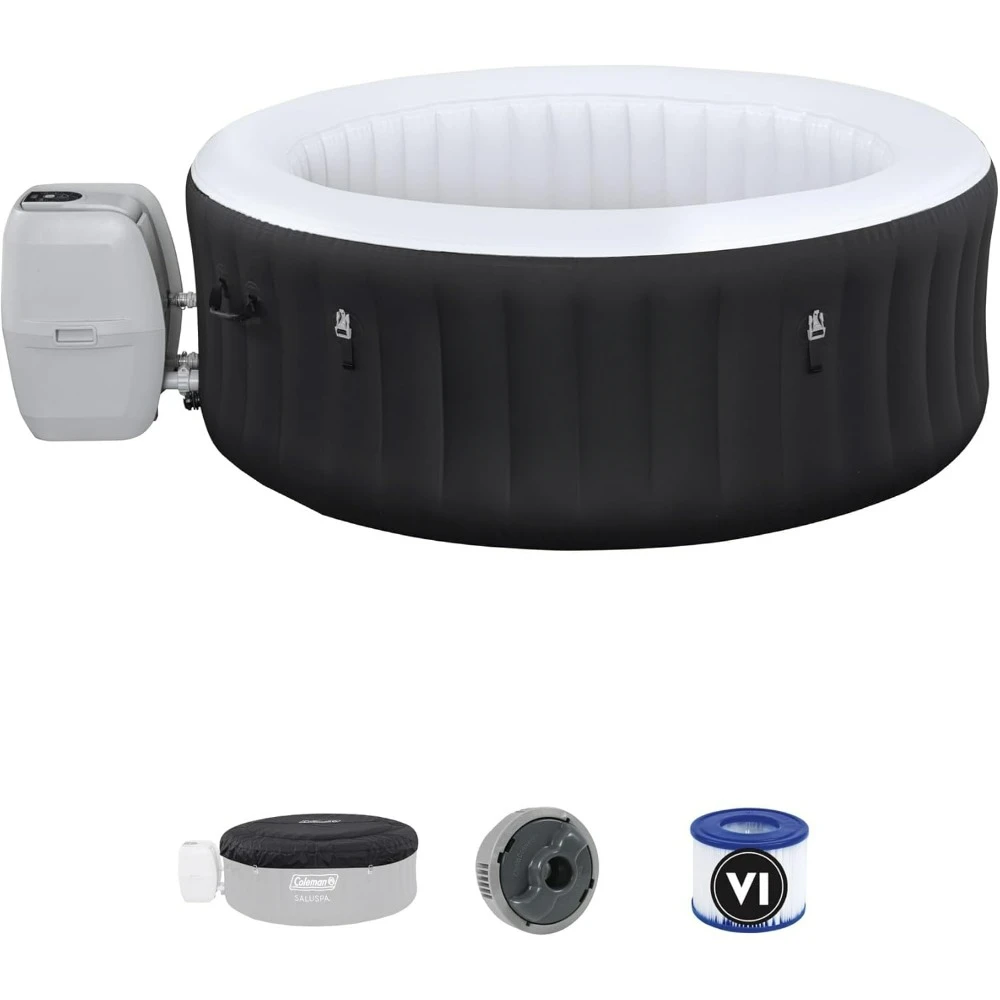 

Hot Tub, Large Round 2 To 4 Person Inflatable Hot Tub Portable Outdoor Spa with 120 AirJets and EnergySense Cover, Pool