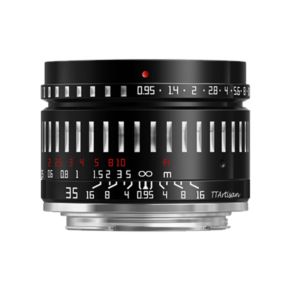 TTArtisan APS-C 35mm F0.95 Super Large Aperture MF Camera Lens for Portrait Fujifilm XF Sony E Canon EOS R Nikon Z Sigma L Mount