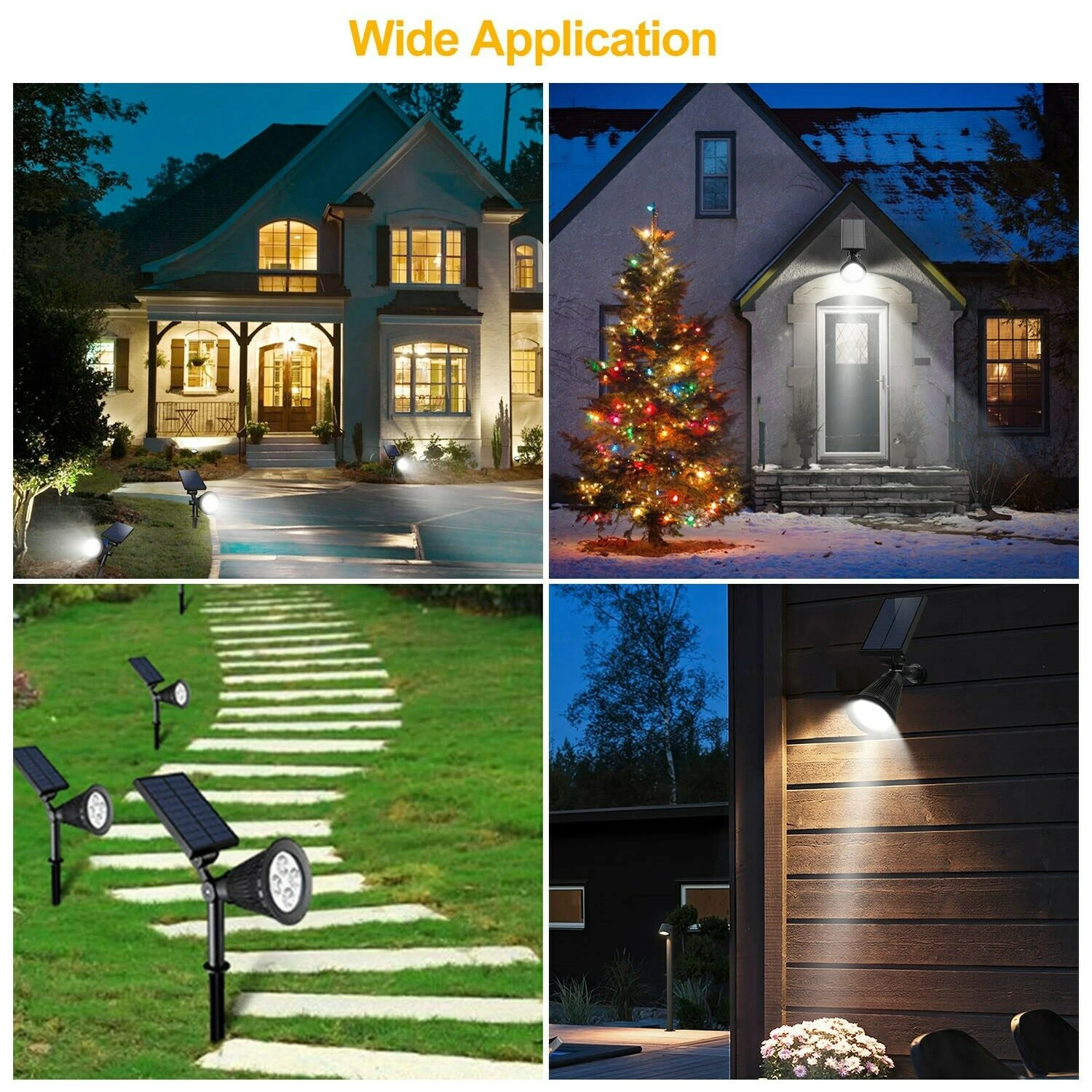 Enhanced Weather-Resistant Design Spotlights for Improved Visibility and Safety - Set of 2 Energy-Efficient Reliable Durable LED