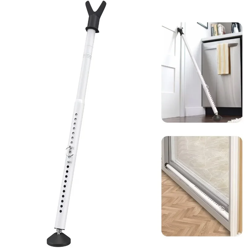 

Door Security Bar Adjustable Door Stoppers Heavy Duty Stoppers/Jammer Bedroom Door Barricade Security Bars for Windows, Stop