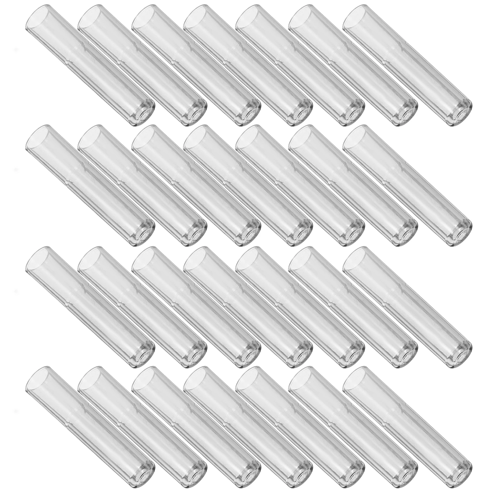 

50 Pcs Pencil Cap Extenders Protector Clear Protectors Topper Transparent Tip Cover Office Holders Caps Student