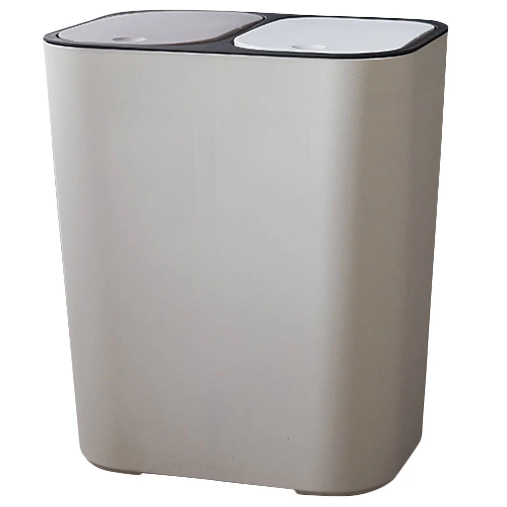 Dual Compartment Garbage Bin Double Compartment Trash Can Kitchen Dry Wet Classified Waste Bin garbage box container