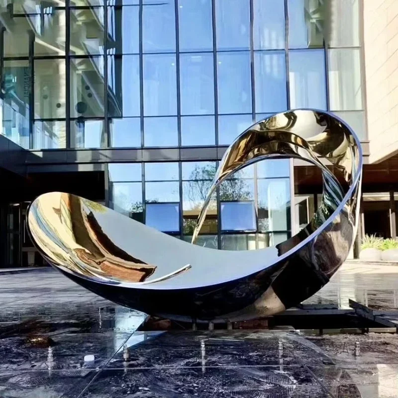 Stainless steel metal handicrafts outdoor hotel fountain landscape decoration