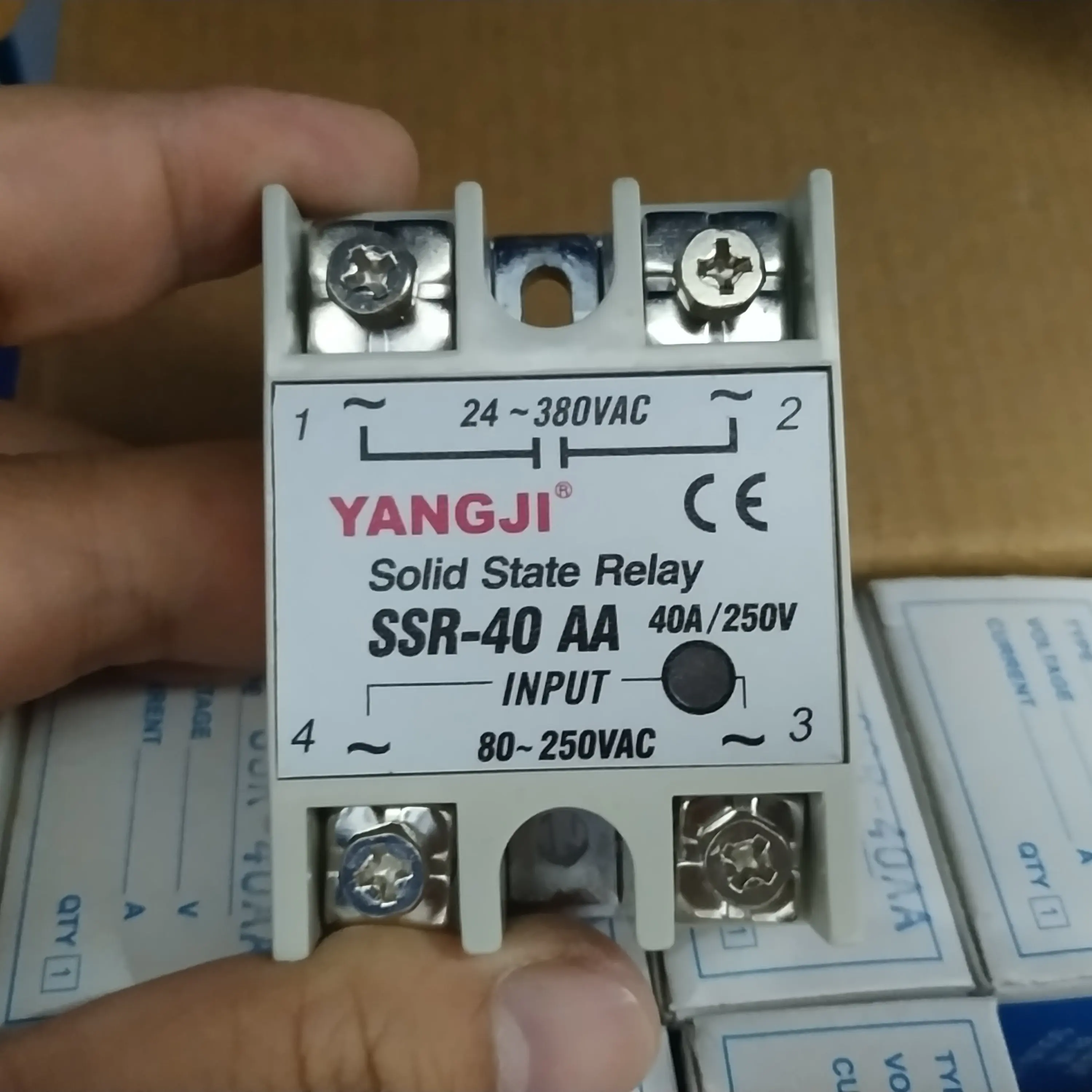 Male single-phase AC solid state relay SSR-40AA (40A/380V)