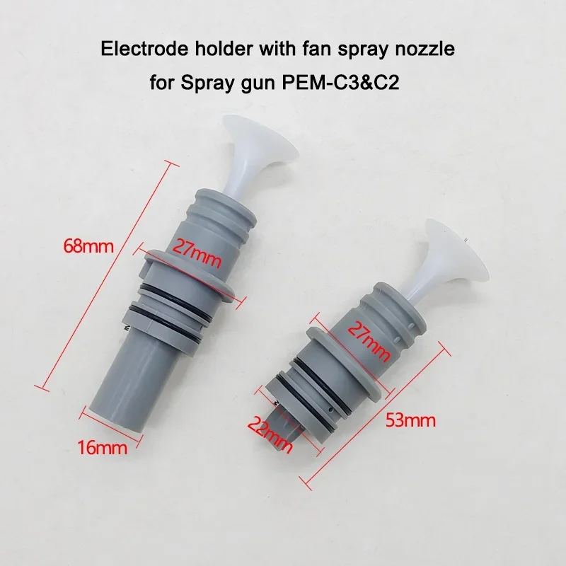 New Nozzle Insertion with Fan Nozzle 0351940 PEM C2 & C3 Aluminum Substrate Manual Powder Spray Gun