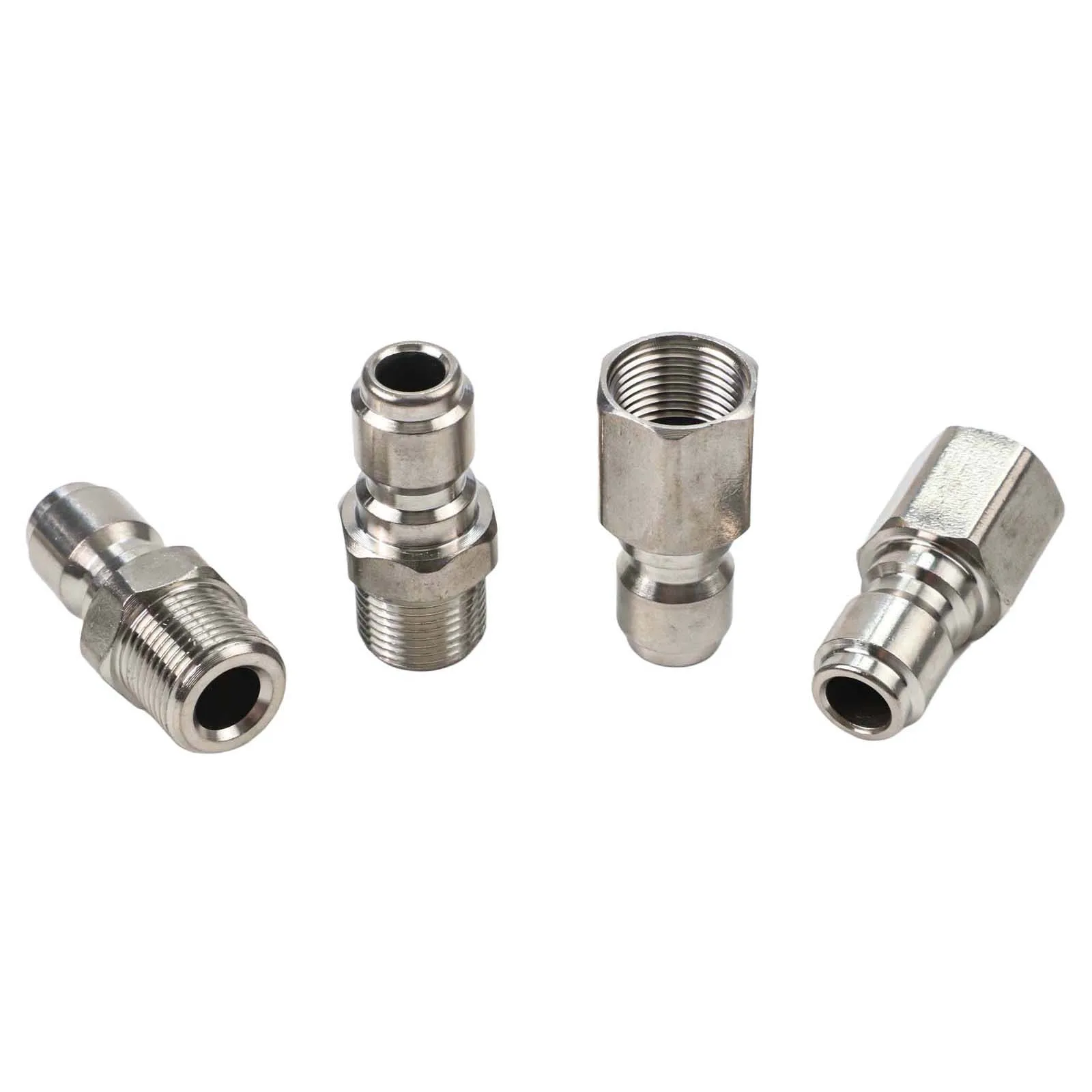 

Соединители из нержавеющей стали, адаптер для мойки высокого давления, как показано на рисунке, устойчивый к ржавчине материал, подходит для горячей и холодной воды