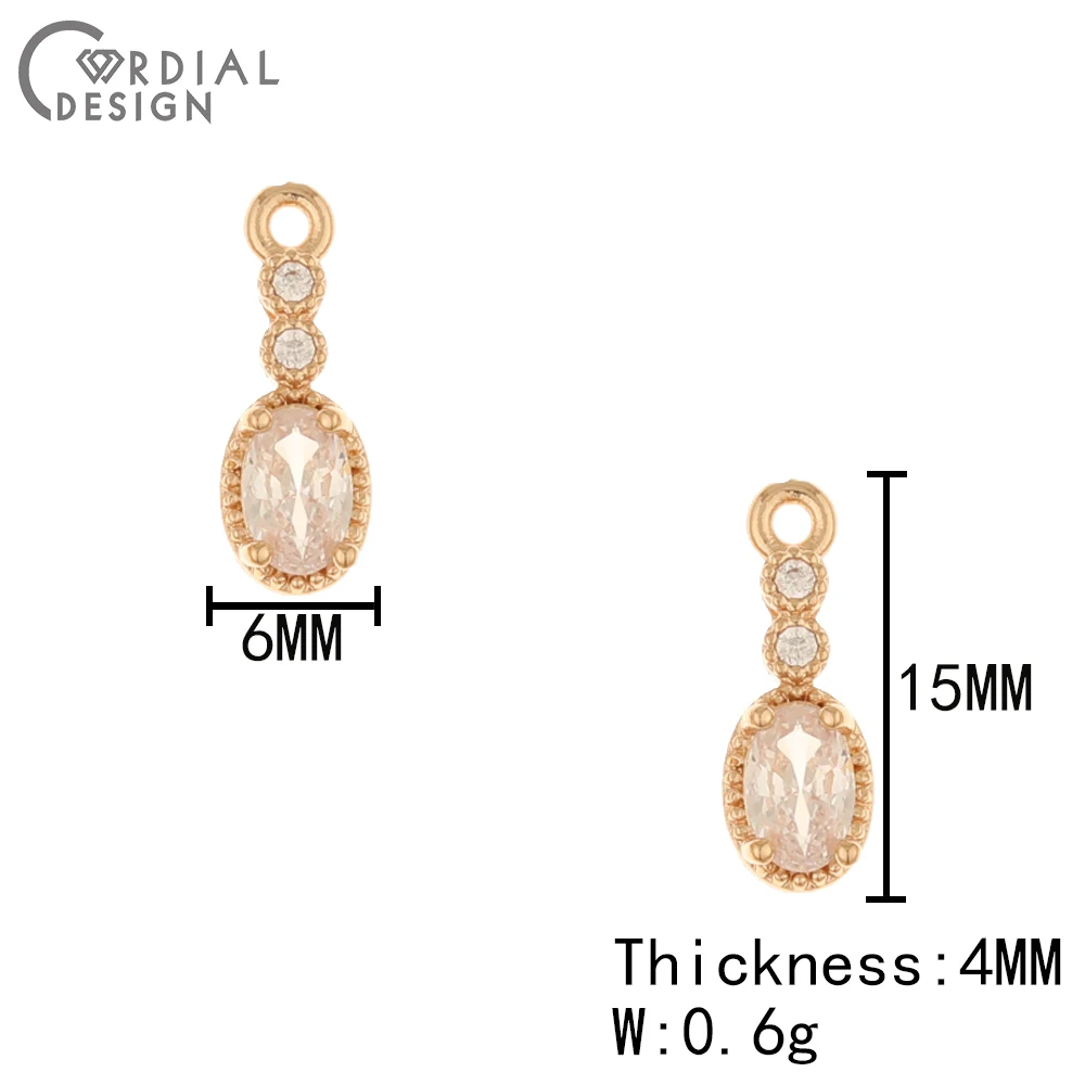 Cordial Design197196 CZ Pendant/Earrings Making/ welry Accessories/100Pcs 6*15MM/DIY Charms/Jewelry Findings & Components