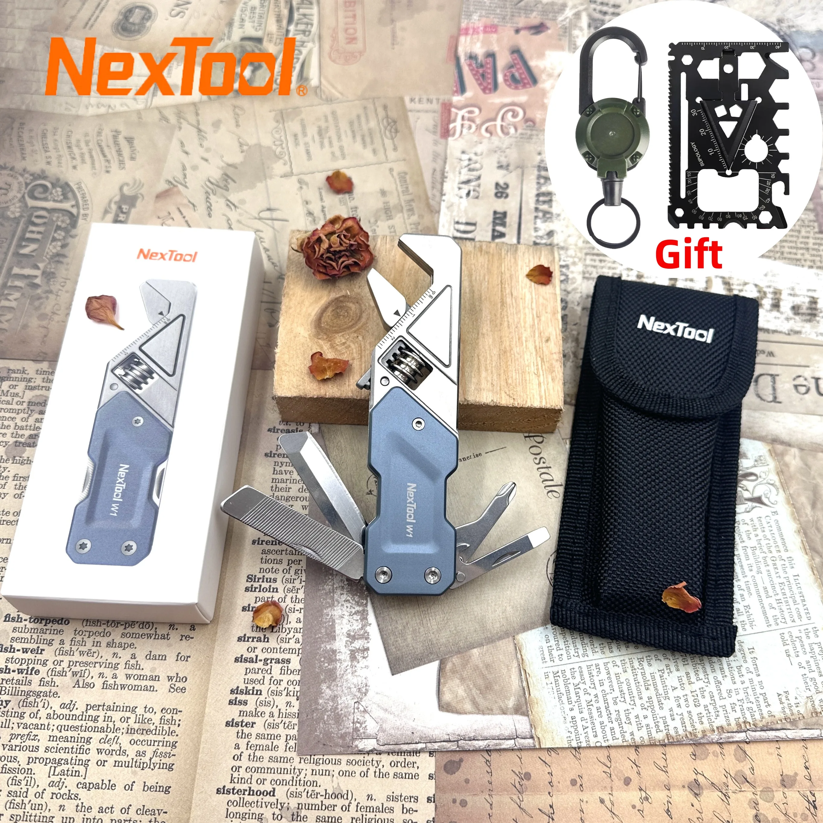 

Мини-световой ключ Nextool W1, многофункциональный инструмент, портативная многофункциональная складная отвертка, открывалка для бутылок, инструменты для кемпинга, EDC
