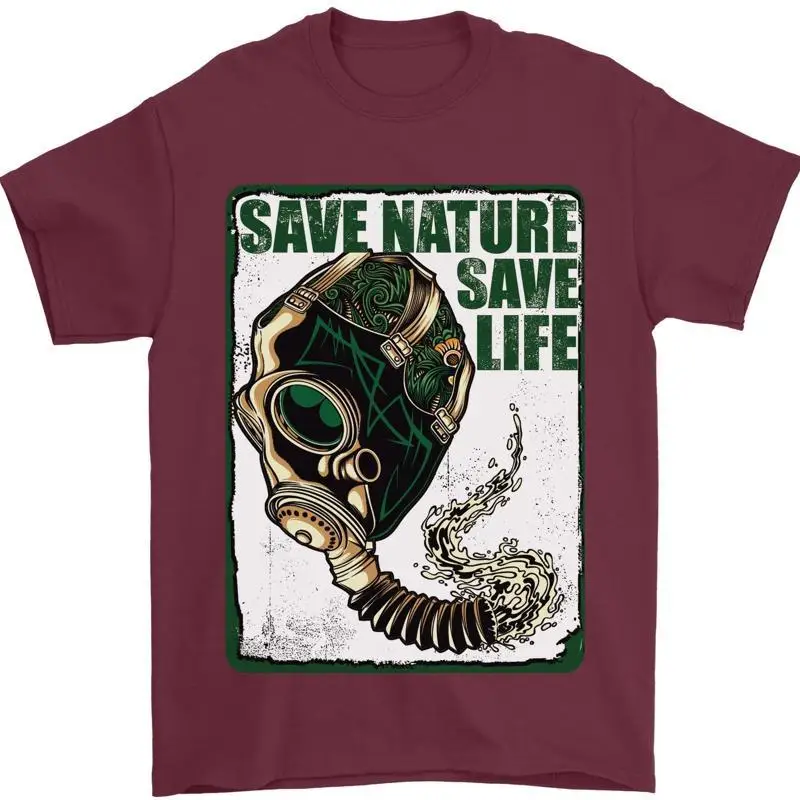 Save Nature Environment Climate Change Life Men's 100% Cotton T-Shirt