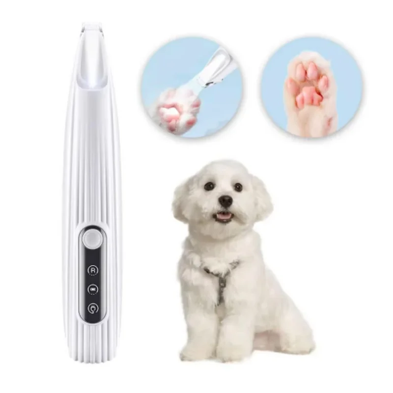 Cortadora de pelo eléctrica para perros y gatos, cortadora de pelo para orejas, ojos y patas, recargable por USB, suministros para el cuidado de mascotas, cuchilla de acero cerámico