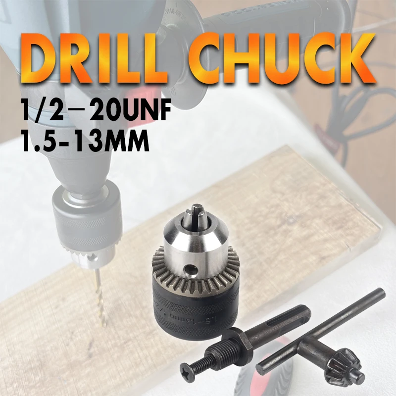 Set di mandrini per trapano, 1.5-13Mm con chiave per un facile utilizzo-1/2 \