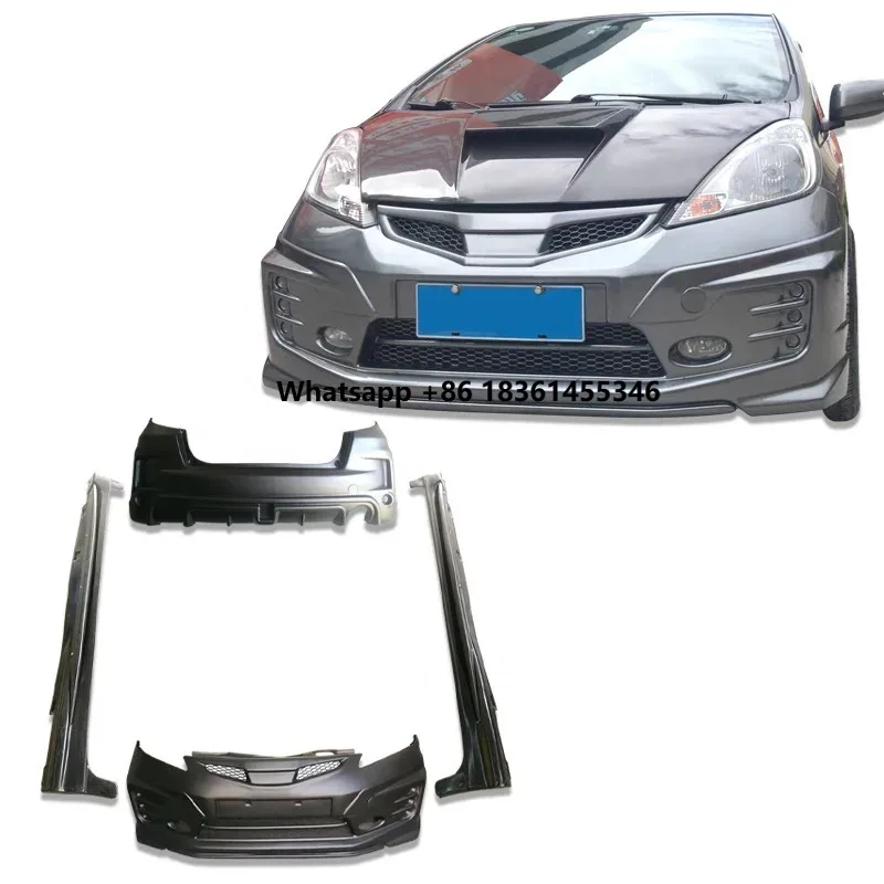 For 2 Generation  Fit 2011 2012 2013 Side Skirt Rear Bumper S Material Car Bumper Kits Assemb Front Bumper Face Kit