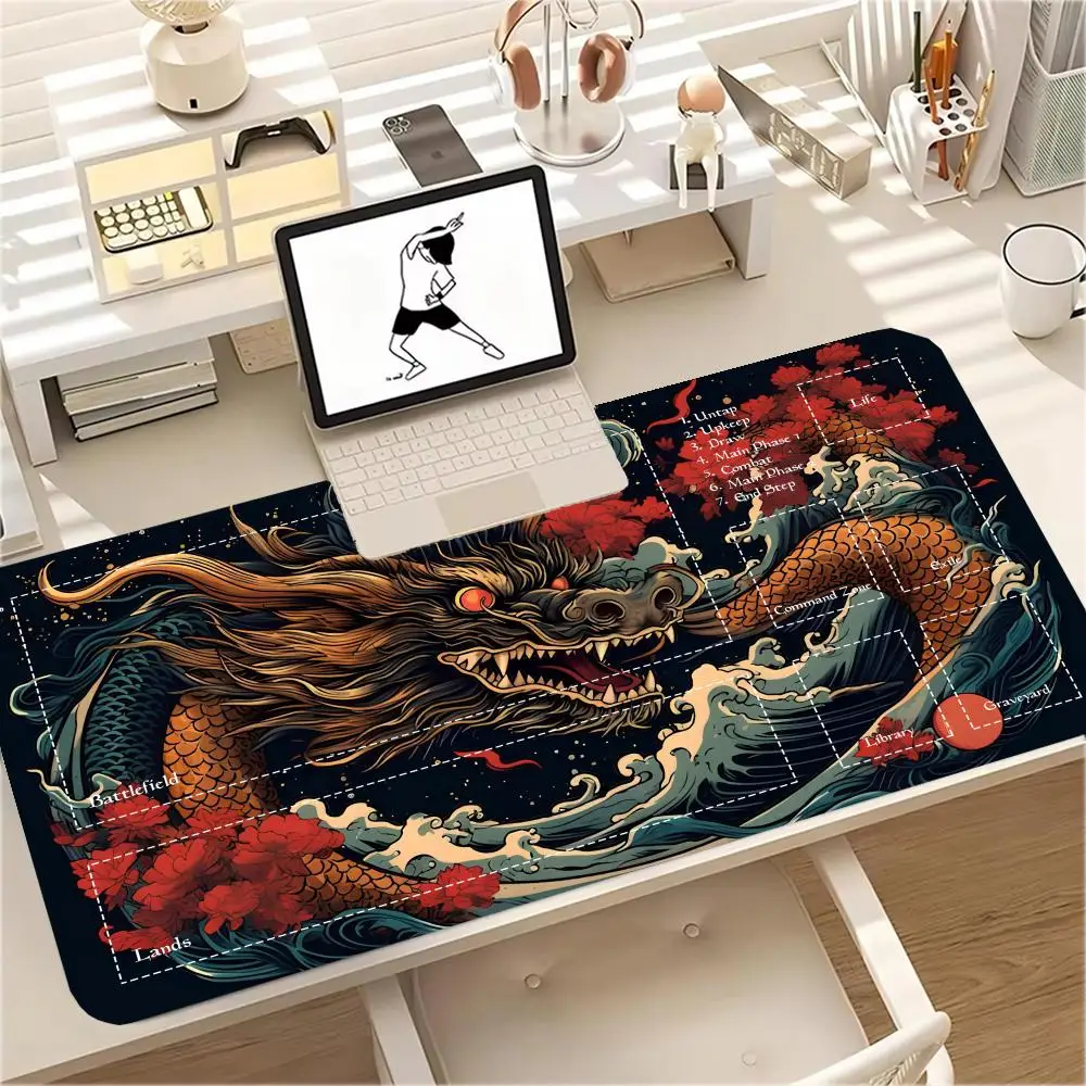 Dragon pattern Mouse Pad for MTG DTCG CCG RPG Trading Card Inked Game Playmats Smooth Rubber Surface Battle Game table mat