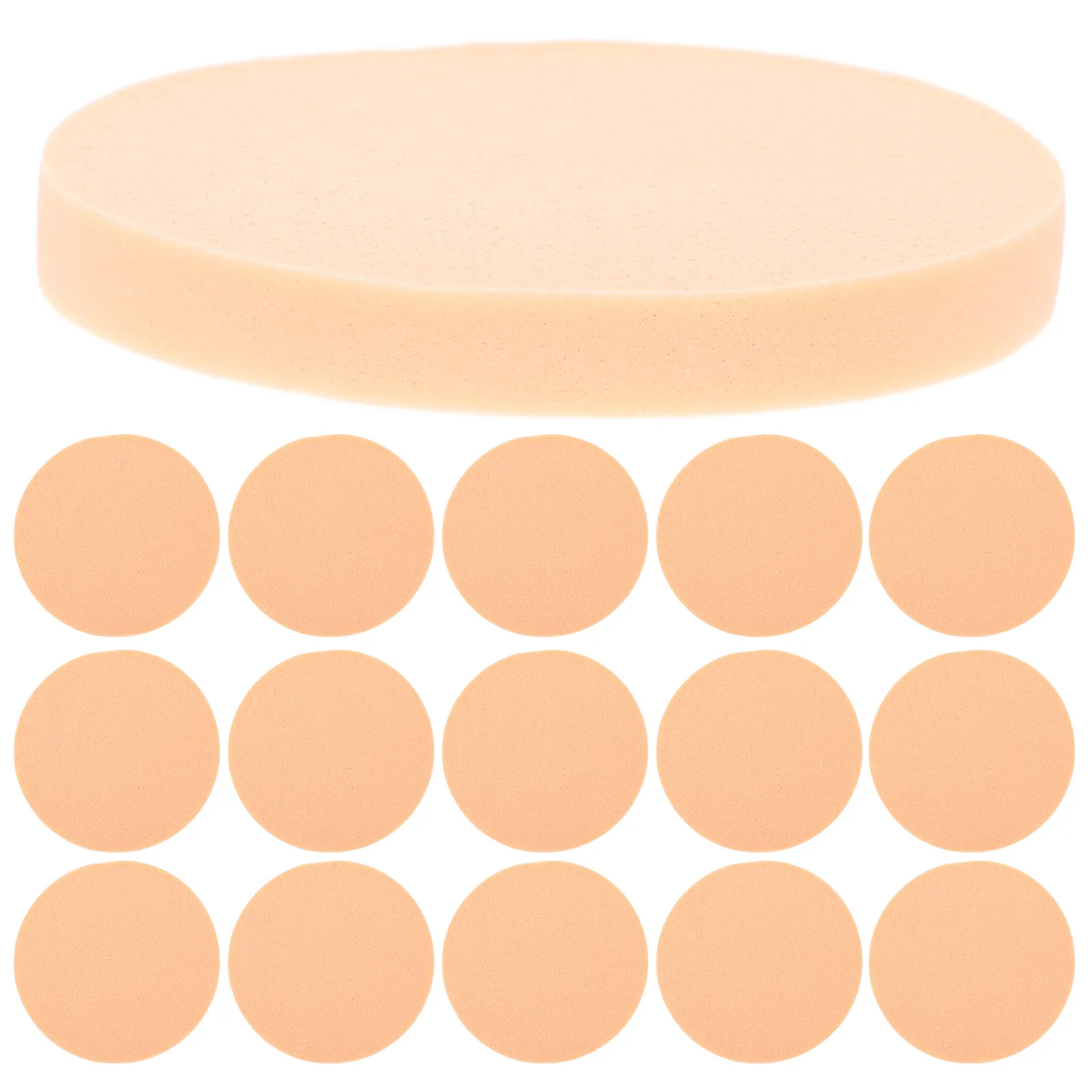 24Pcs Makeup Sponge Set Premium Eco-Friendly Facial Cleansing Pads Round Powder Puff Soft Latex Cotton Makeup Removal