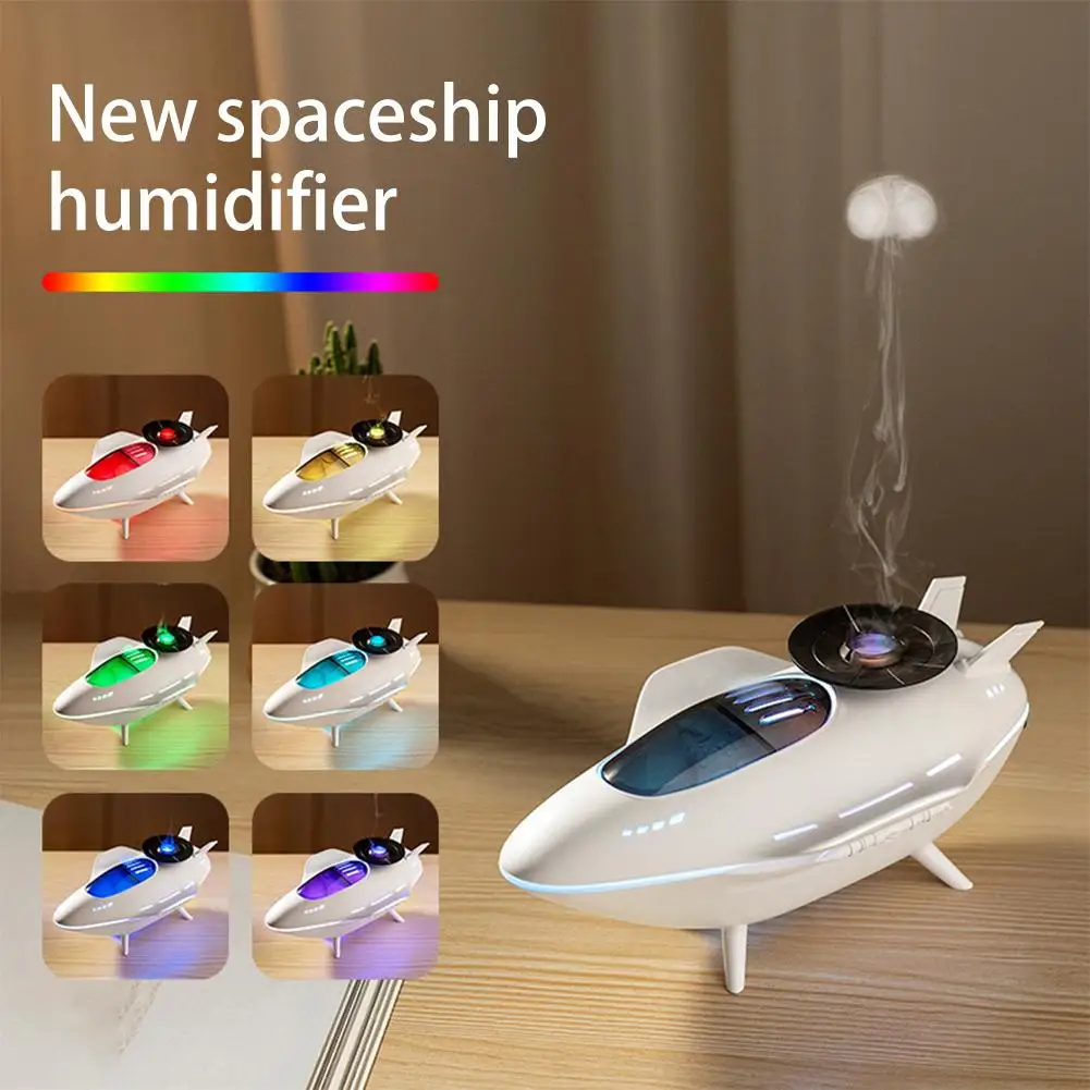 Rocket Shape Ultrasonic Cool Mist Aroma Diffuser Desktop Decoration Quiet Air Humidifier Two Spray Modes Home Diffuser