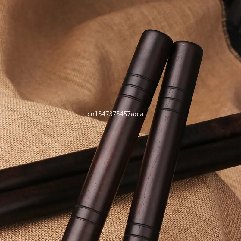 60cm Solid Wood Short Stick Black Sandalwood Tai Chi Stick, Kung Fu Stick, Self Defense Vehicle Mounted Wood Stick Self Defense