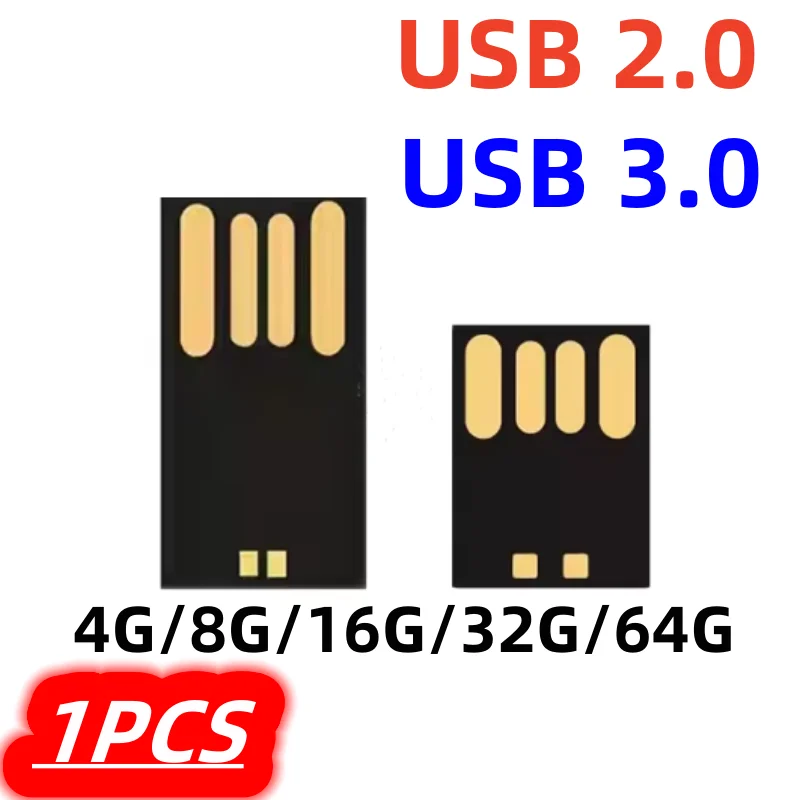 Impermeabile di Memoria Flash 8 16 32 64GB USB 2.0 Corto lungo Bordo Udisk Semi-finito Chip Pendrive Della USB 3.0