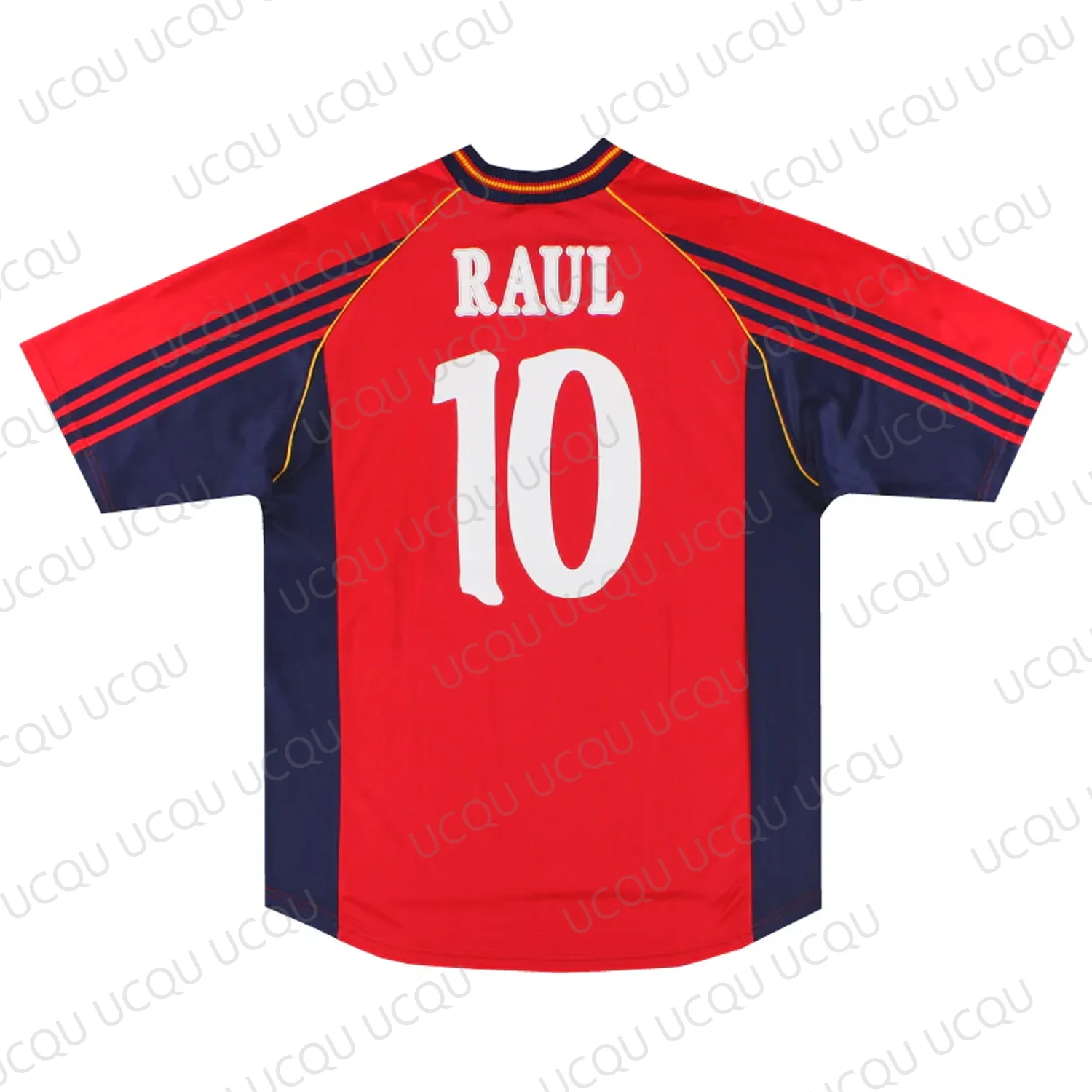 1998-99 Raul Vintage # 10 camiseta de fútbol de gran tamaño español: secado rápido, absorbente del sudor, ideal para entrenamiento y ropa casual
