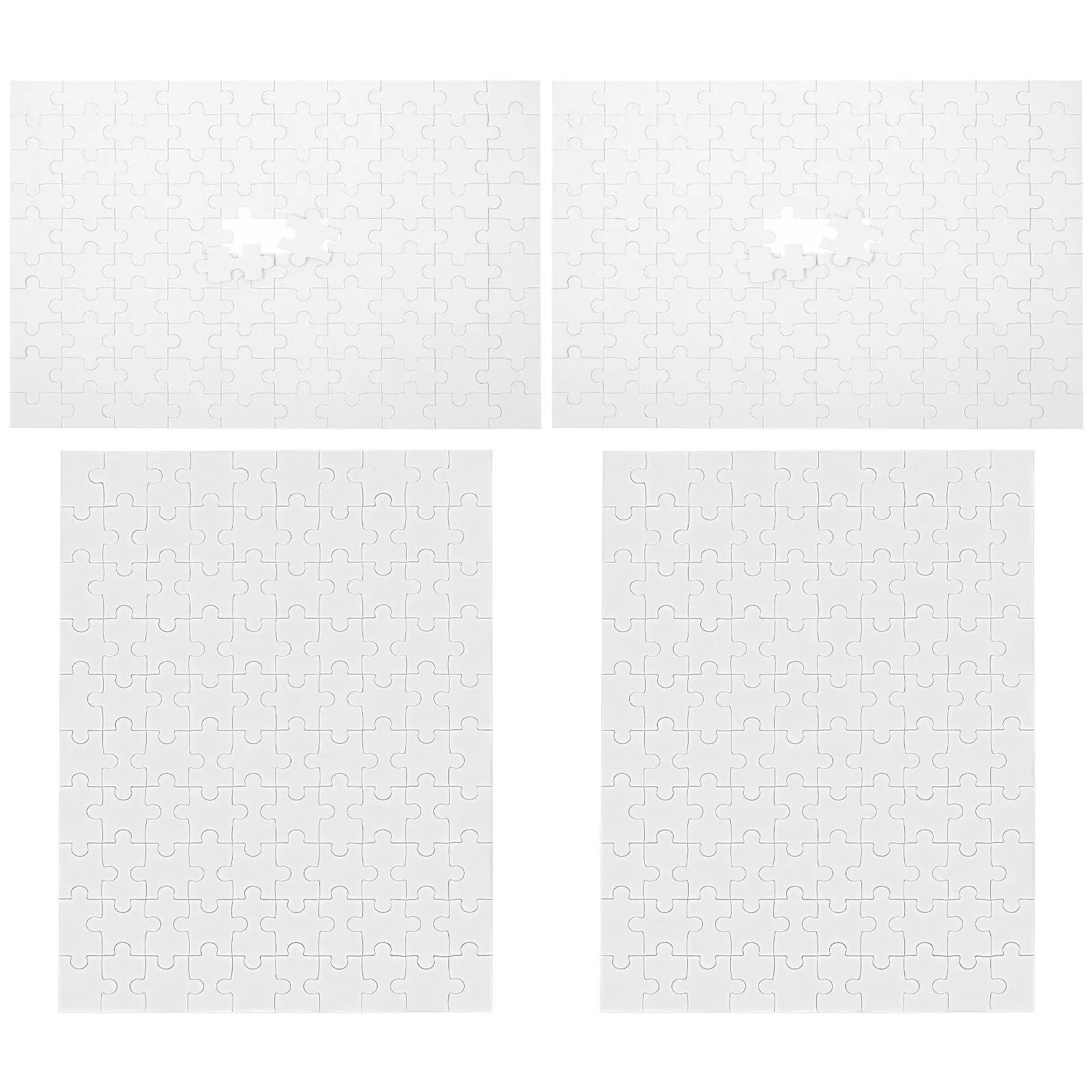 

Набор из 4 больших деревянных пазлов для детей: заготовки для рисования, развивающие головоломки, обучающий набор для творчества