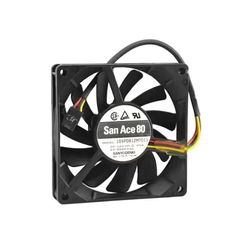 Sanyo 8015 8CM/cm 12V 0.09A 109P0812M7D11 Ultra-quiet 3-wire cooling fan