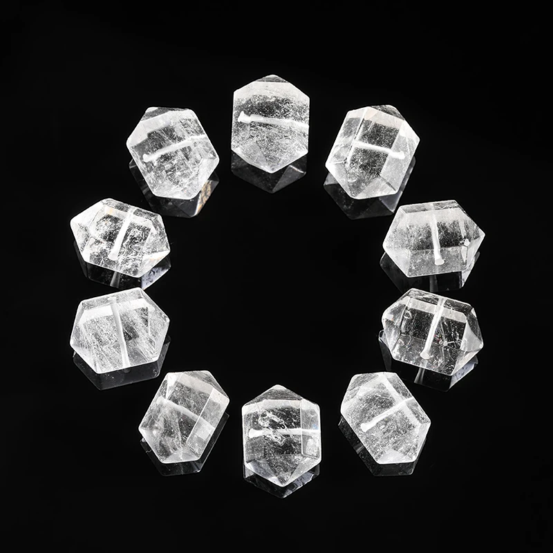 1 Pc Natural Stone Rock Quartz Double Pointed Column Beads  for Jewelry Making DIY Necklace Bracelet Pendant Accessory
