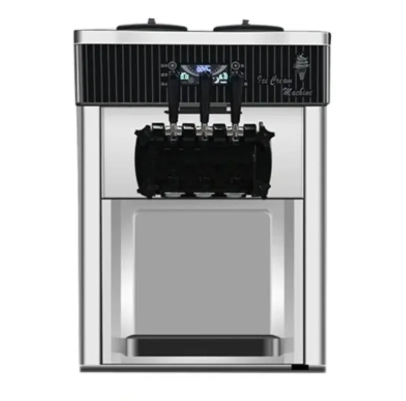 Commercial Soft Serve Ice Cream & Frozen Yogurt Machine 3 Flavors 20-28L/h Automatic