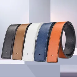 NEW Luxury Brand Belts Men High Quality Pin Buckle Male Strap Fashion Genuine Leather Waistband Without Buckle 3.8cm Ceinture