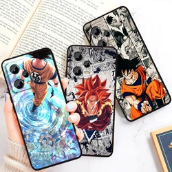 D-Dragon Ball Z Animation Art For Xiaomi Redmi Note 13 12R 12 12S Turbo 11 11T 11S 10 10S Pro Plus 5G Black Cover Phone Case