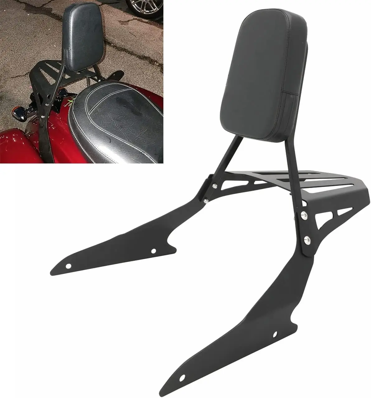 

Passenger Backrest Sissy Bar With Luggage Rack Backrest Pad Fit For 2006-2014 SUZUKI BOULEVARD M109R 2007-2009 M109RZ L 2008-09