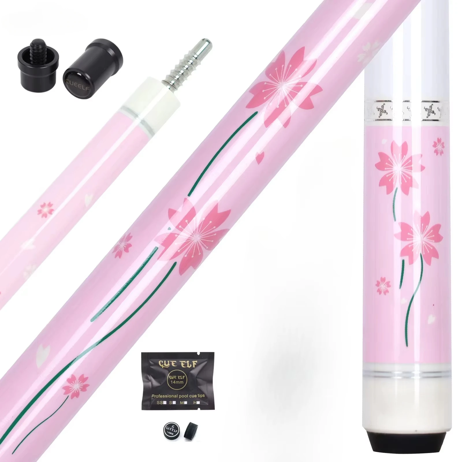 

Бильярдный кий, розовый кий с девятью шариками 12,5 мм, разделенная бильярдная палка из твердого клена 1/2, прочный аксессуар для использования в помещении для игровых развлечений