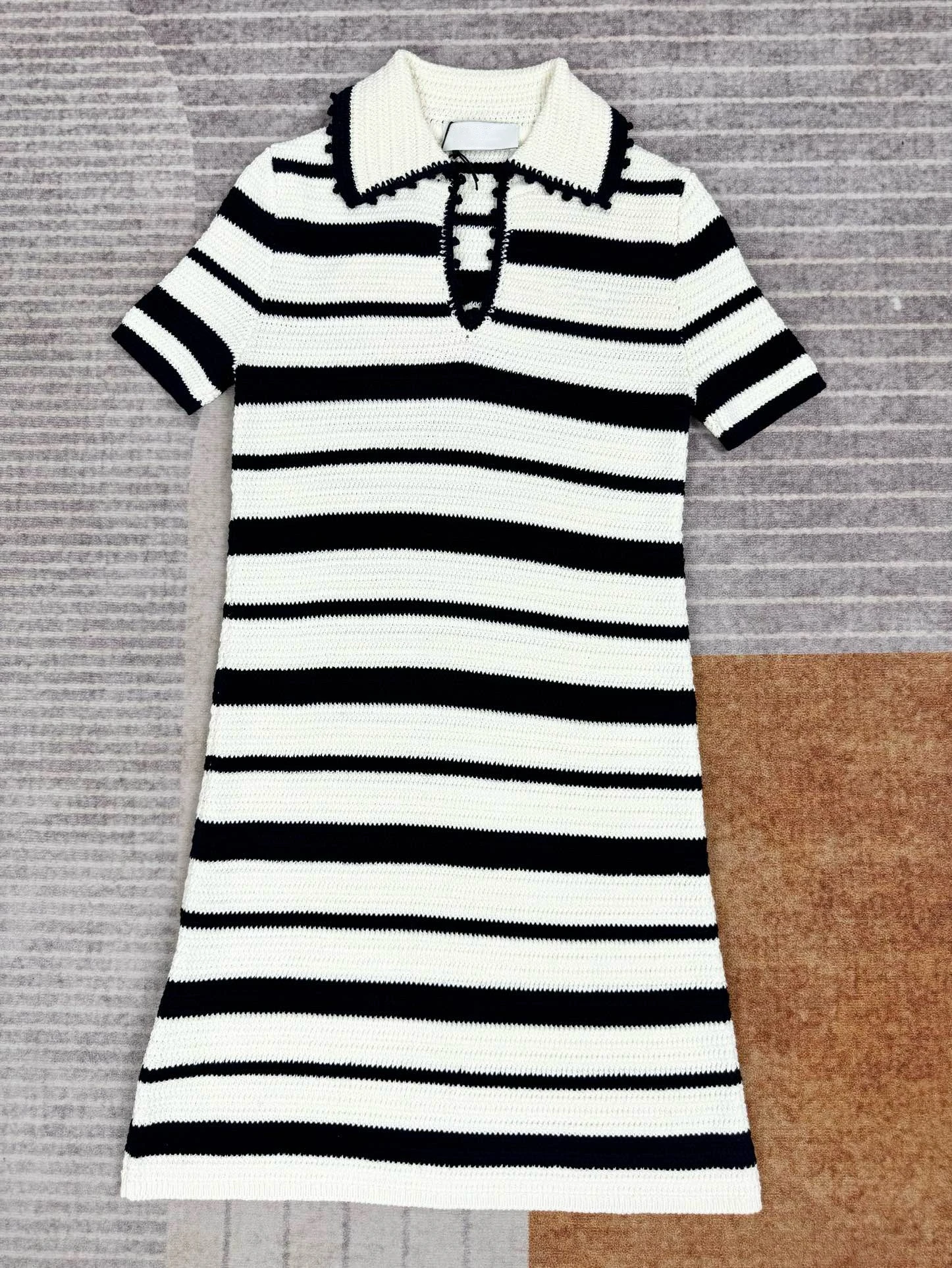 

2024 women's spring and summer new striped polo dress to reduce age vitality